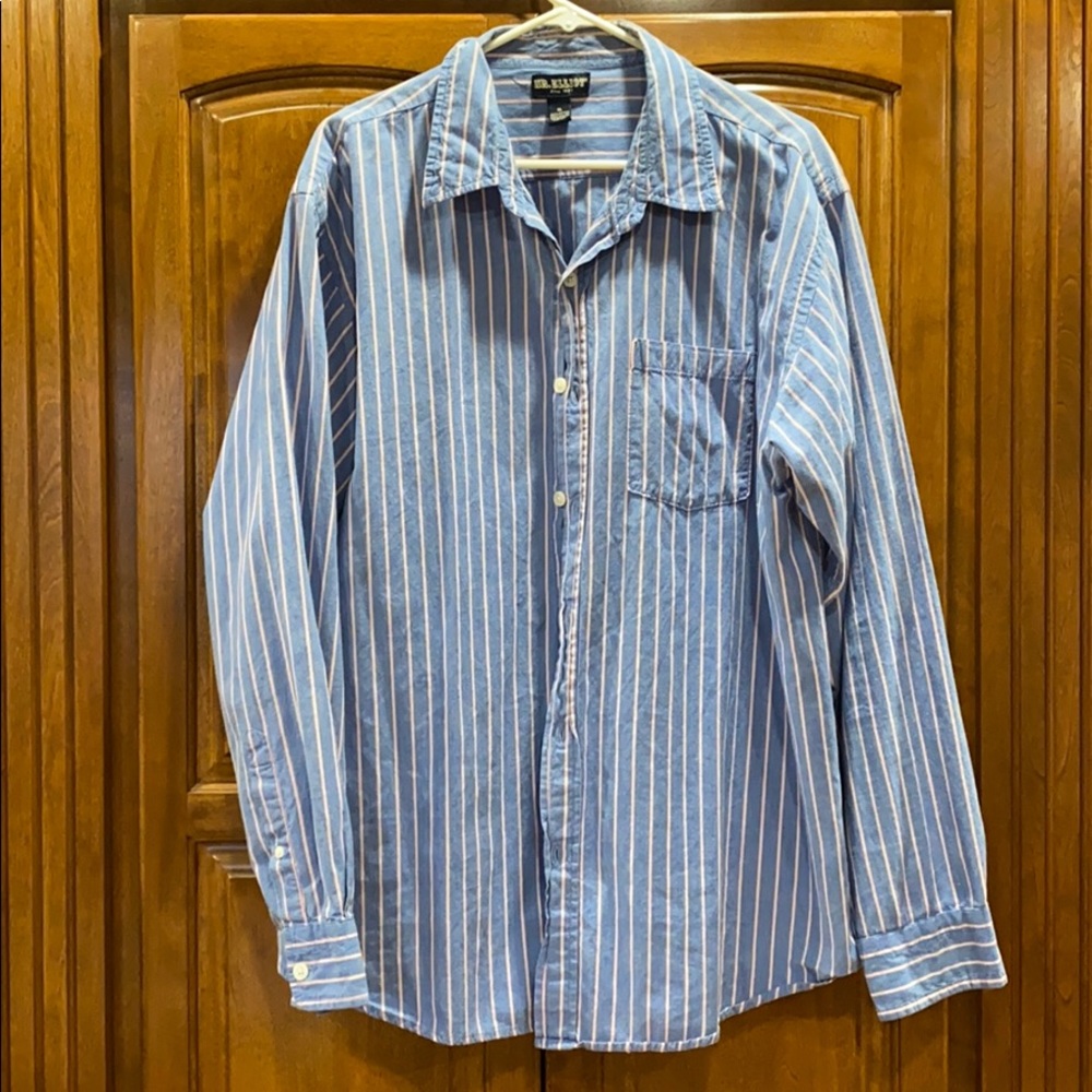 Blue and pink Men’s button down